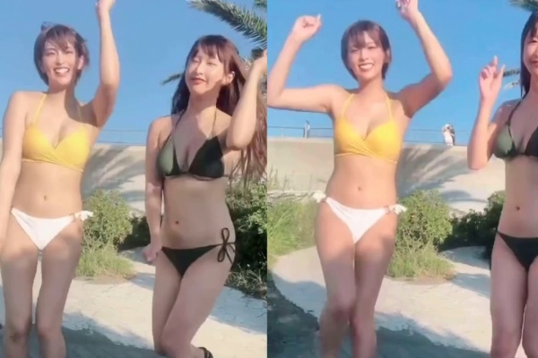 動画】TikTok 乳揺れ グラビアアイドル :