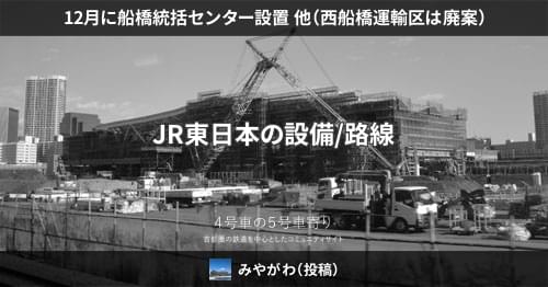 12月に船橋統括センター設置 他（西船橋運輸区は廃案） – 4号車の5号車寄り