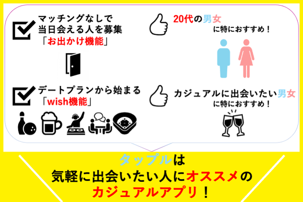 タップルの使い方徹底ガイド！無料でメッセージする方法＆出会い方や「いいかも」の増やし方を解説