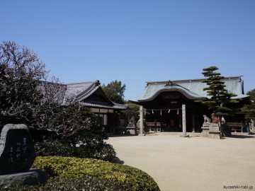 祇園神社前の夜景（岡山県倉敷市）