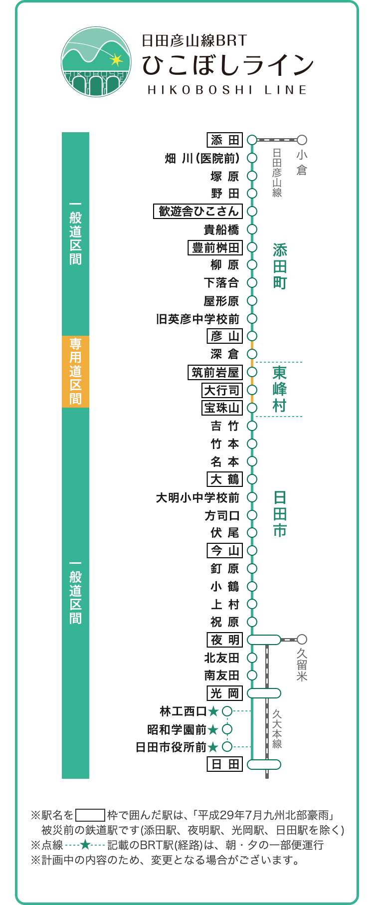 からつ号・いまり号 定期券 早見表 –