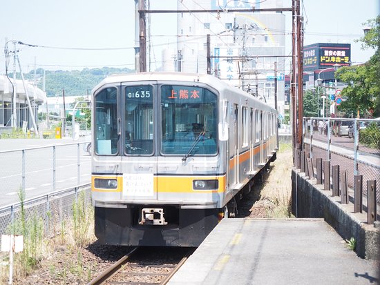 熊本電鉄5000形,6000形 ,200形、昔の上熊本駅構内