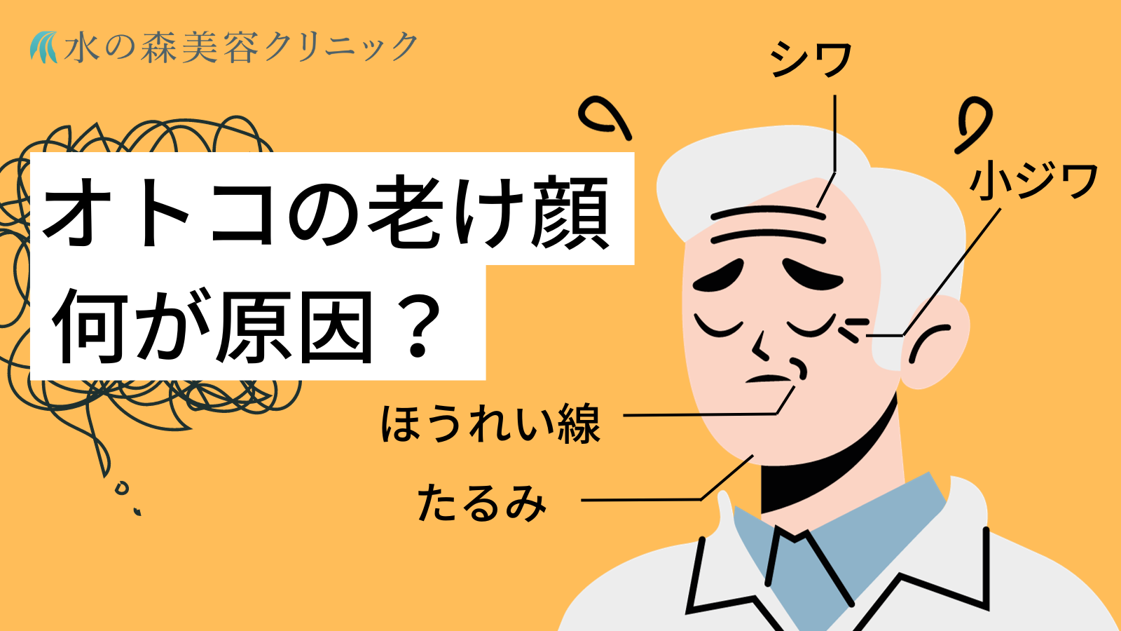 男性の老け顔の原因は？老けて見える人の特徴や効果的な治し方を美容皮膚科医が解説！ ｜ ATELIER Medical