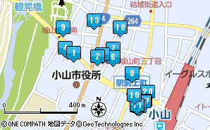 小山駅 地図 古河及関宿近傍第十一号