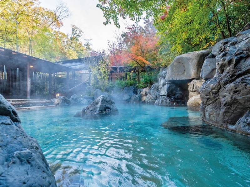 先日の積雪の際、延羽の湯 野天閑雅山荘はこんなに神秘的な露天風呂になりました！☃🌨 これぞまさに冬の醍醐味！！ 