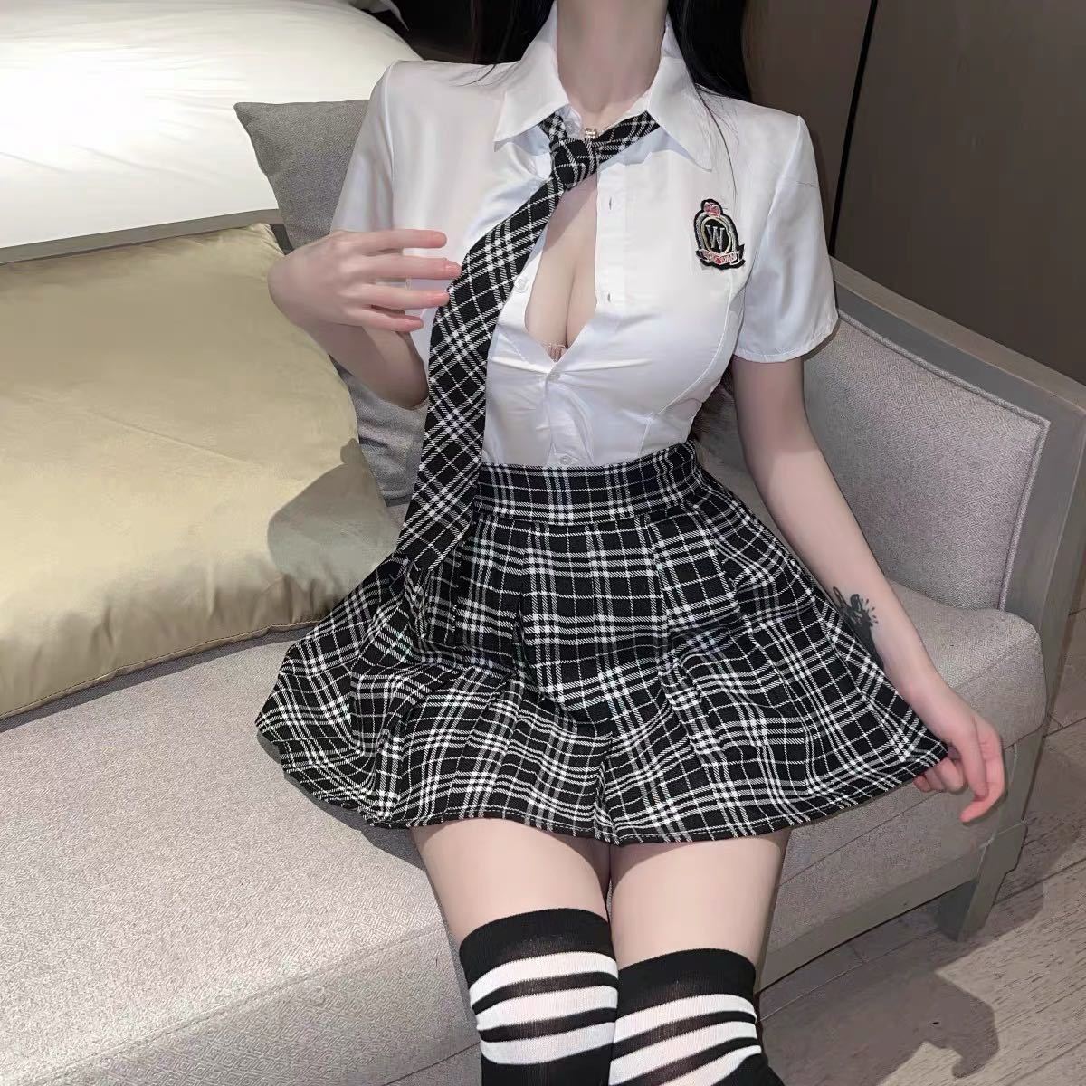 jk, スマイル, ミニスカ, 制服,