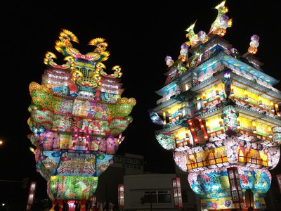 能代七夕「天空の不夜城」（秋田県能代市）｜東北の観光スポットを探す | 旅東北 - 東北の観光・旅行情報サイト